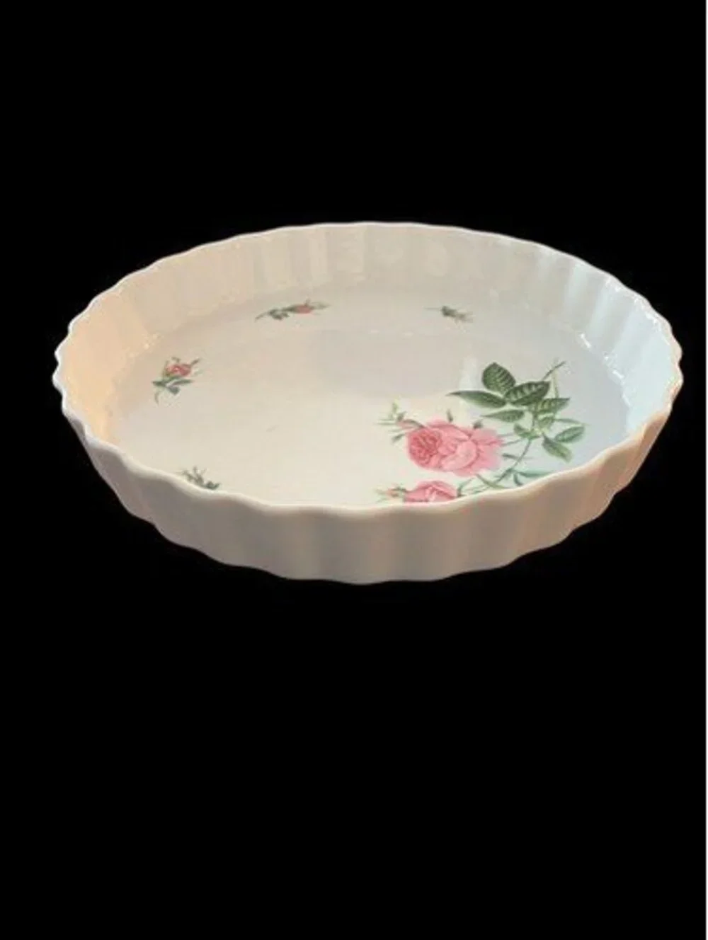 Vintage Christineholm Rose Quiche Tart 9.5